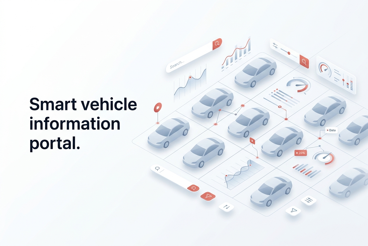 Illustration of a smart vehicle information portal